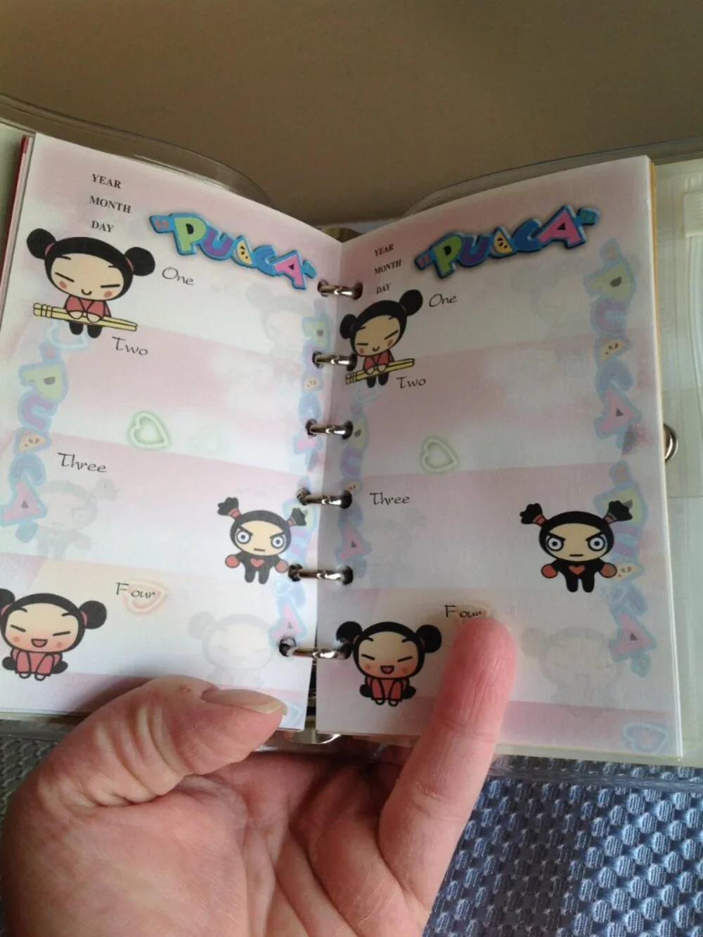 Vintage Y2K 2002 Pucca Calendar Notes Address Book Mini Wallet Planner Case - Picture 10 of 14